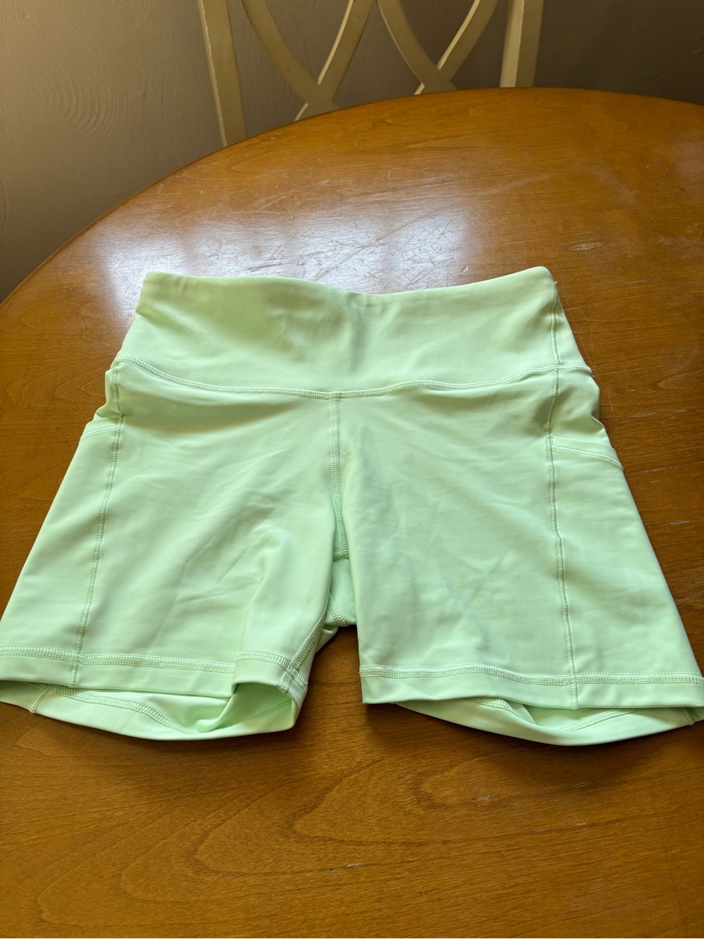 Athleta Mint Green High-Rise Bike Shorts